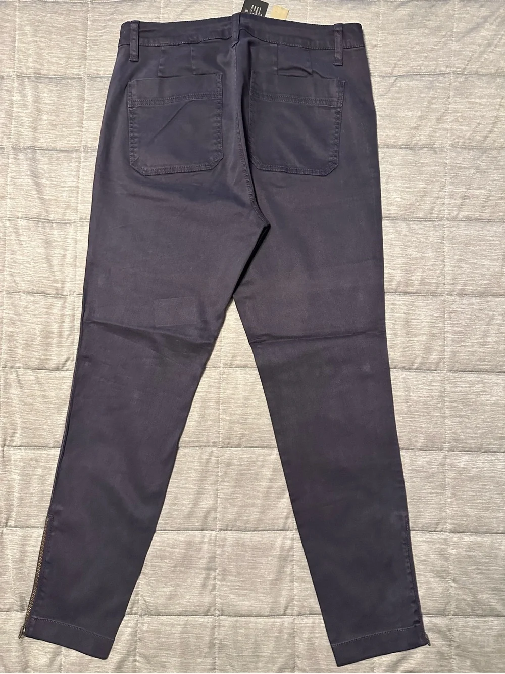 NEW J. Crew Skinny Stretch Cargo Pant with Zippers - Dark Navy Chinos